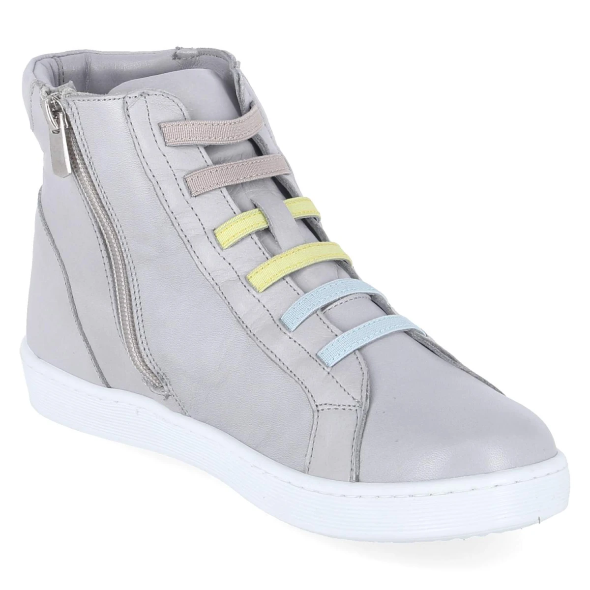 Boots - seidengrau/weiß kombi