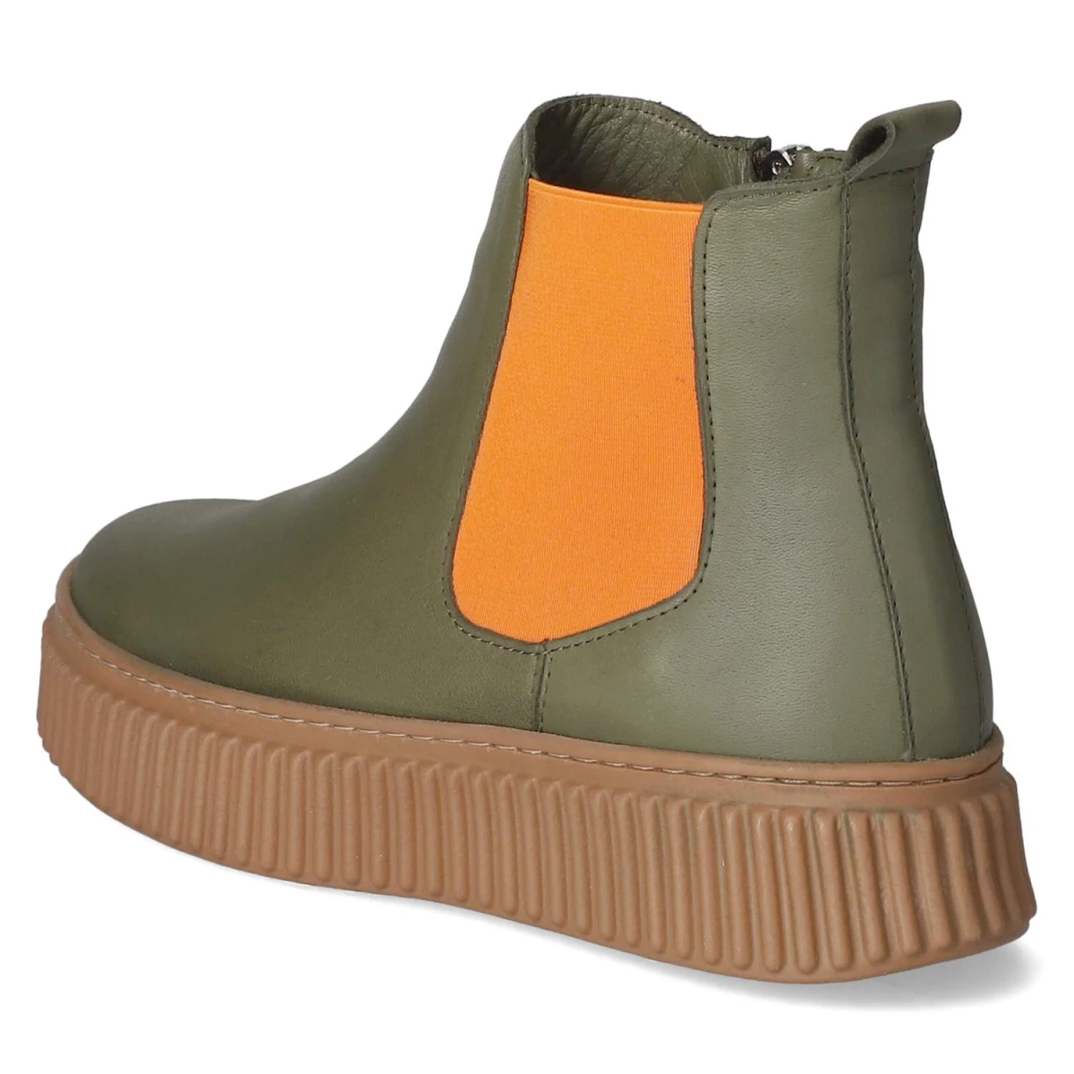 Chelsea Boots - oliv/orange