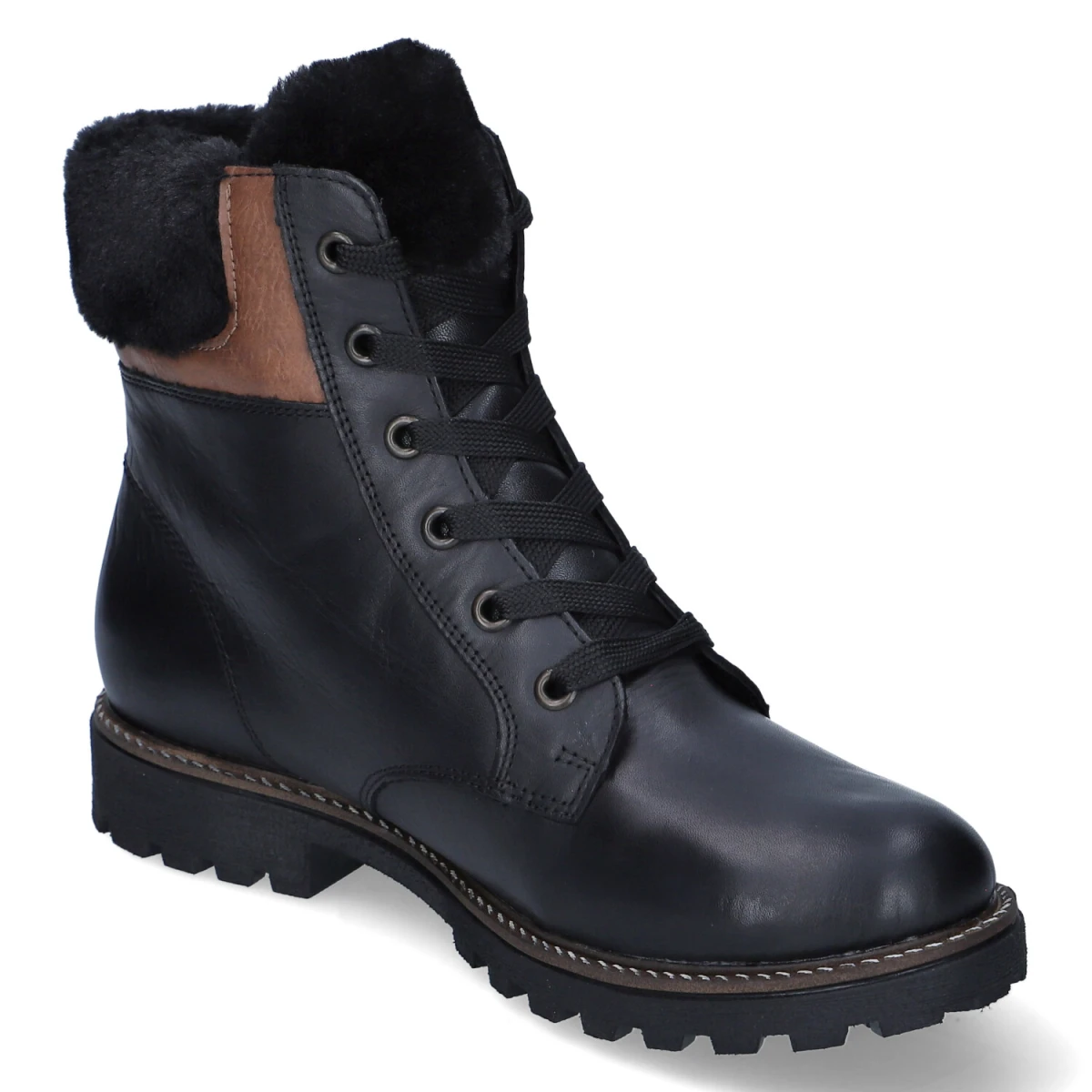 Winterstiefeletten - schwarz/chestnut/nero/schwarz