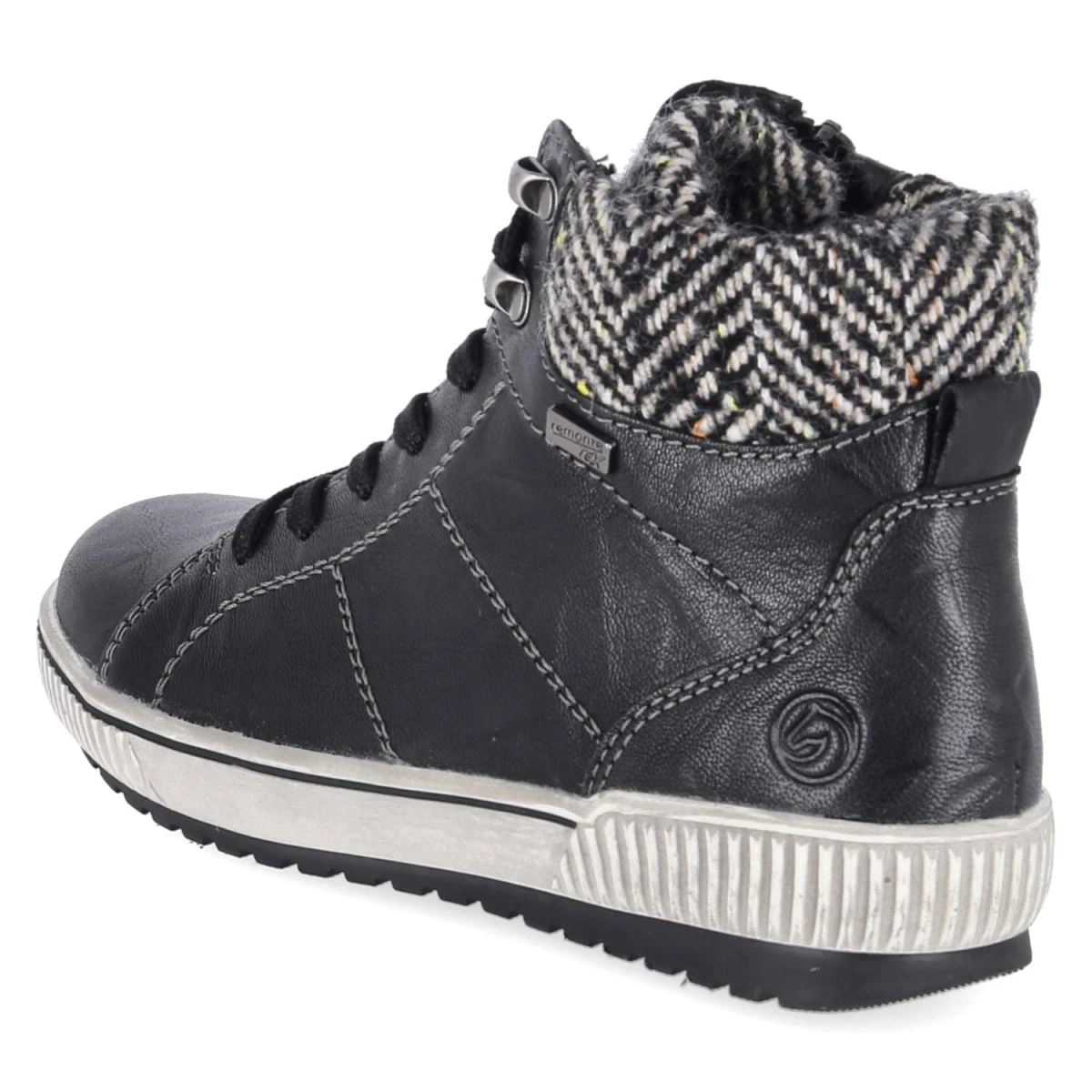 Schnürstiefeletten - schwarz kombi