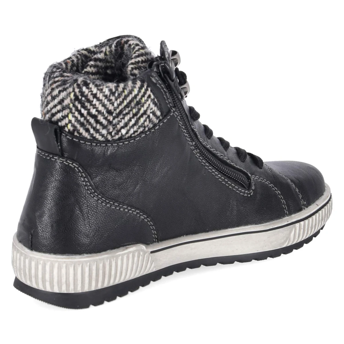 Schnürstiefeletten - schwarz kombi