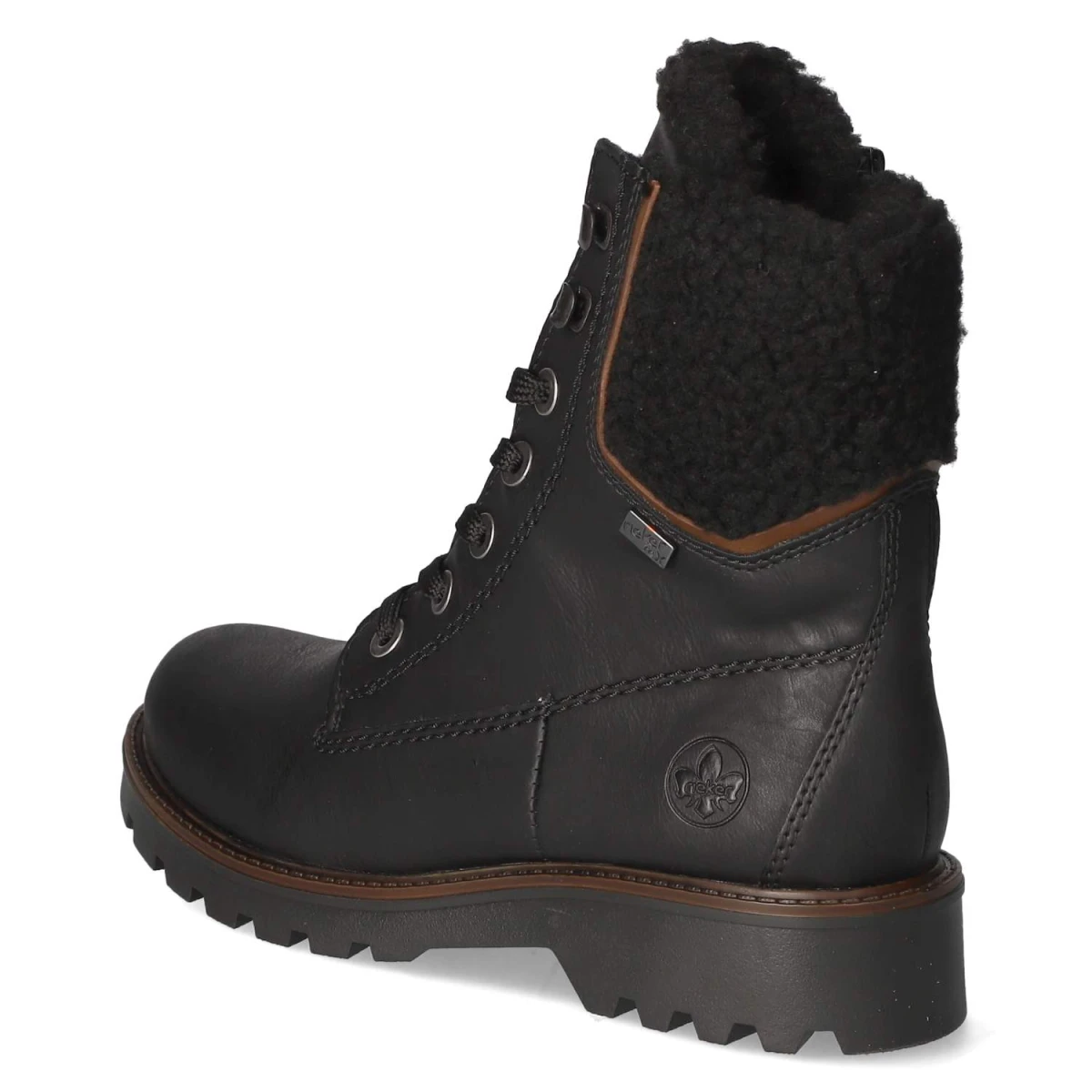 Schnürstiefeletten - schwarz/mogano/schwarz