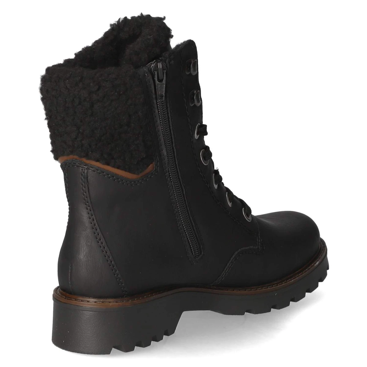 Schnürstiefeletten - schwarz/mogano/schwarz