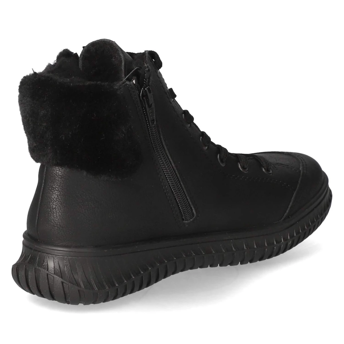 Schnürstiefeletten - schwarz