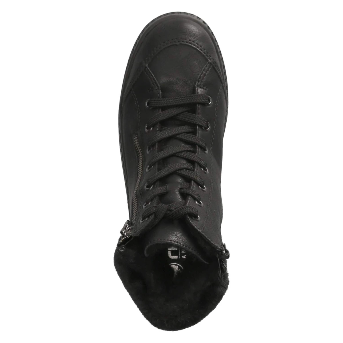 Schnürstiefeletten - schwarz