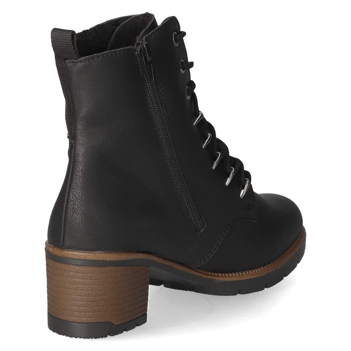 Schnürstiefeletten - schwarz