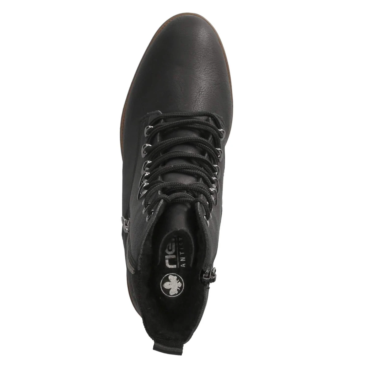 Schnürstiefeletten - schwarz