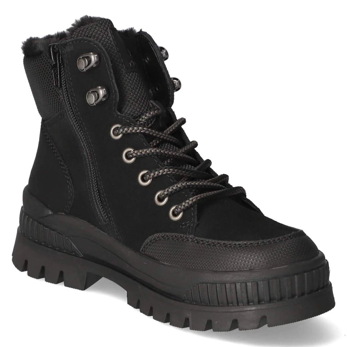 Schnürstiefeletten - black