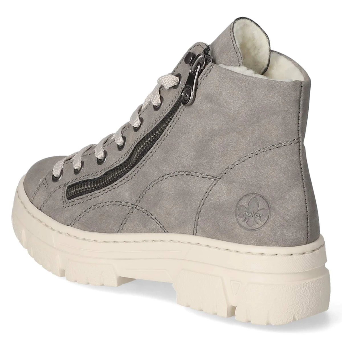 Schnürstiefeletten - grau