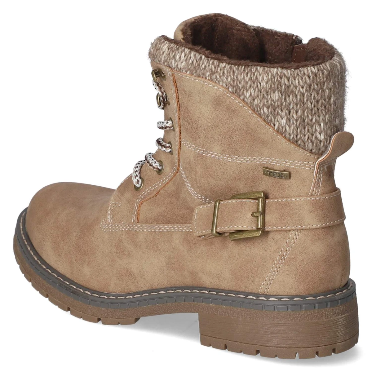 Schnürstiefeletten - taupe