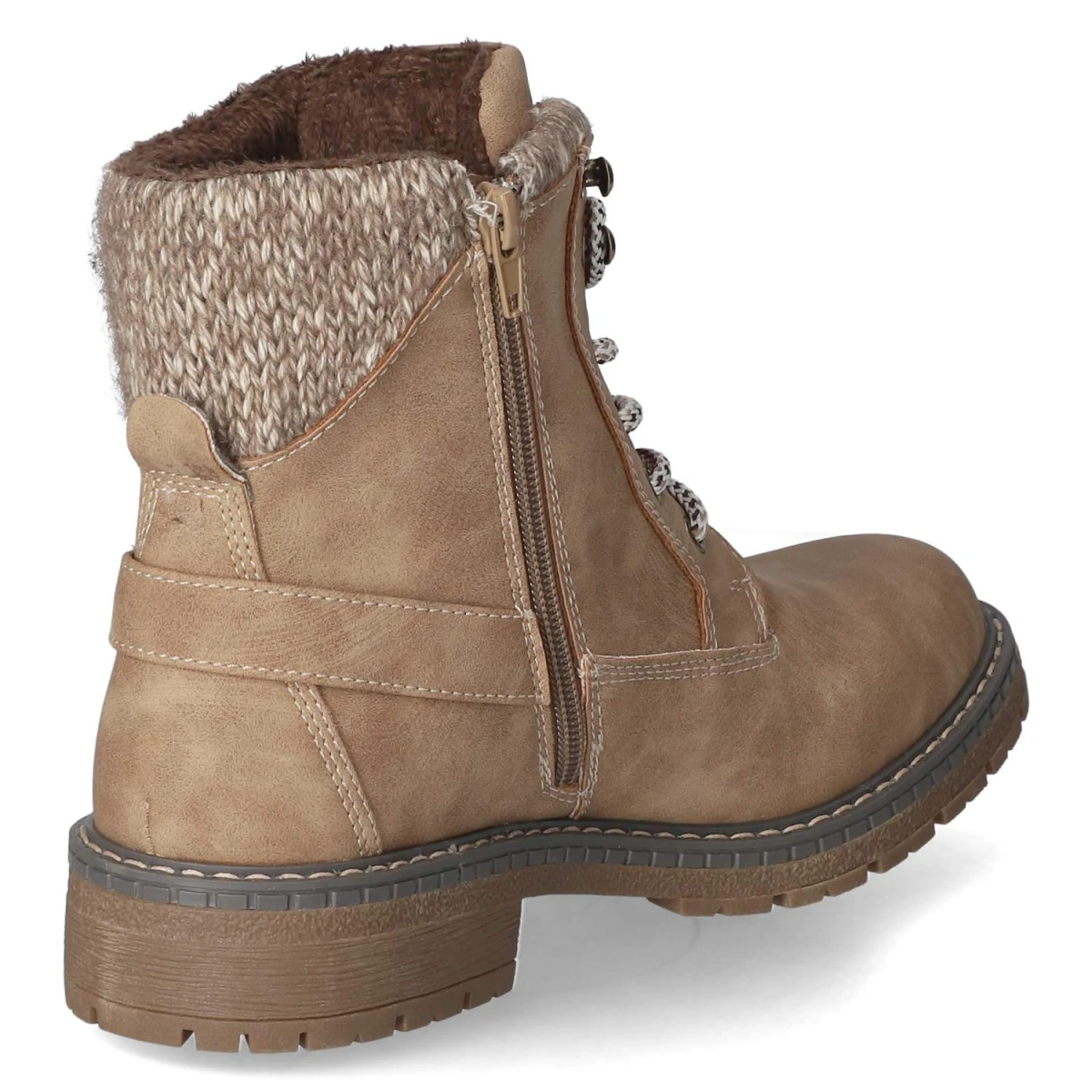 Schnürstiefeletten - taupe