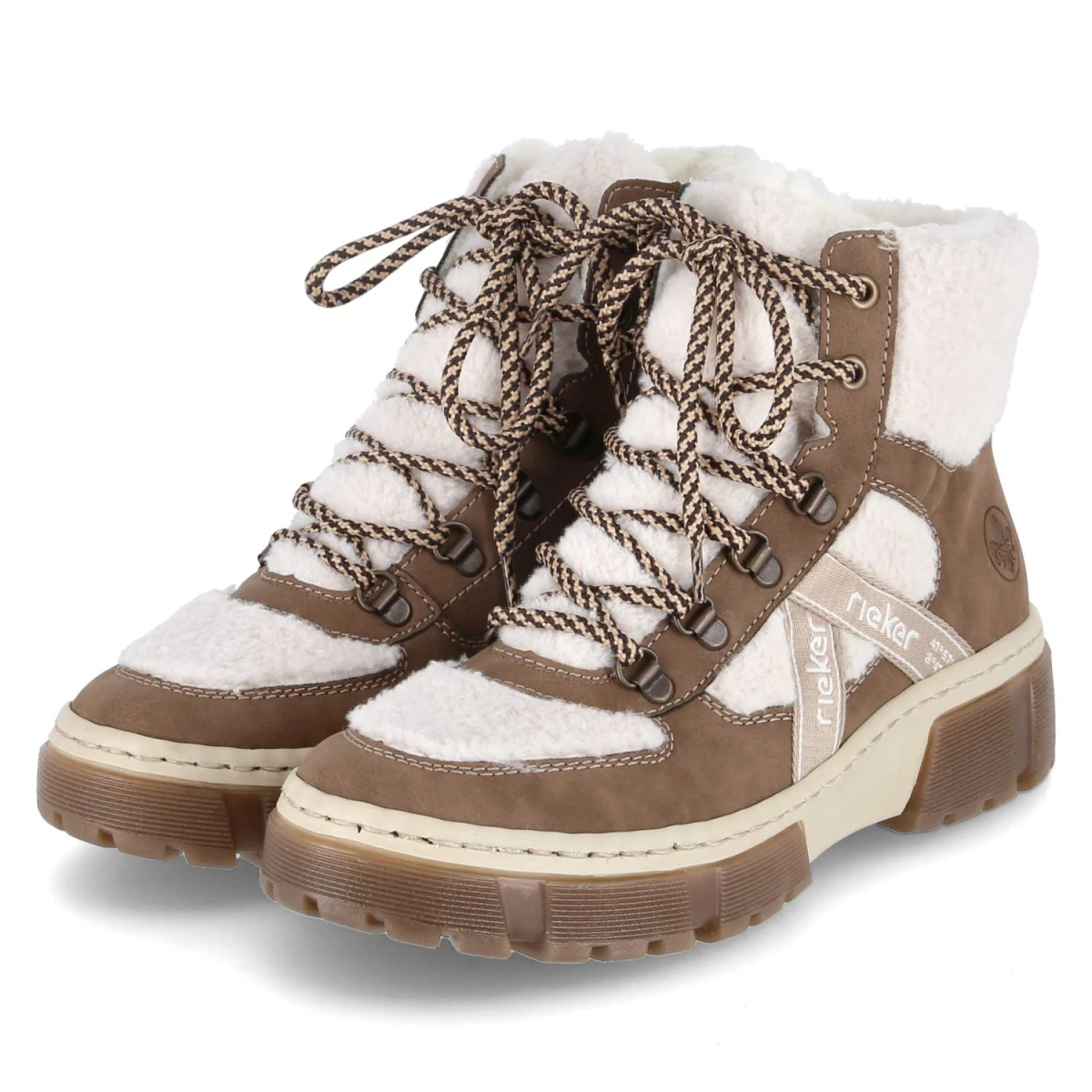 Winterstiefeletten - beige kombi