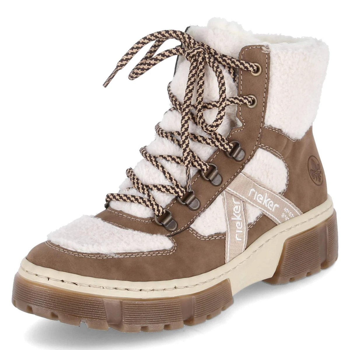 Winterstiefeletten - beige kombi