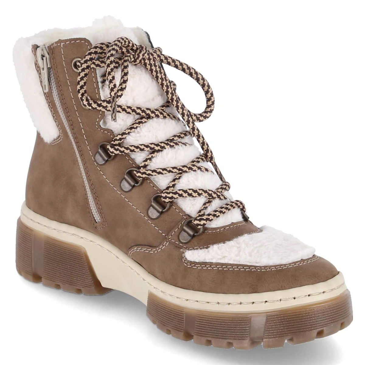 Winterstiefeletten - beige kombi