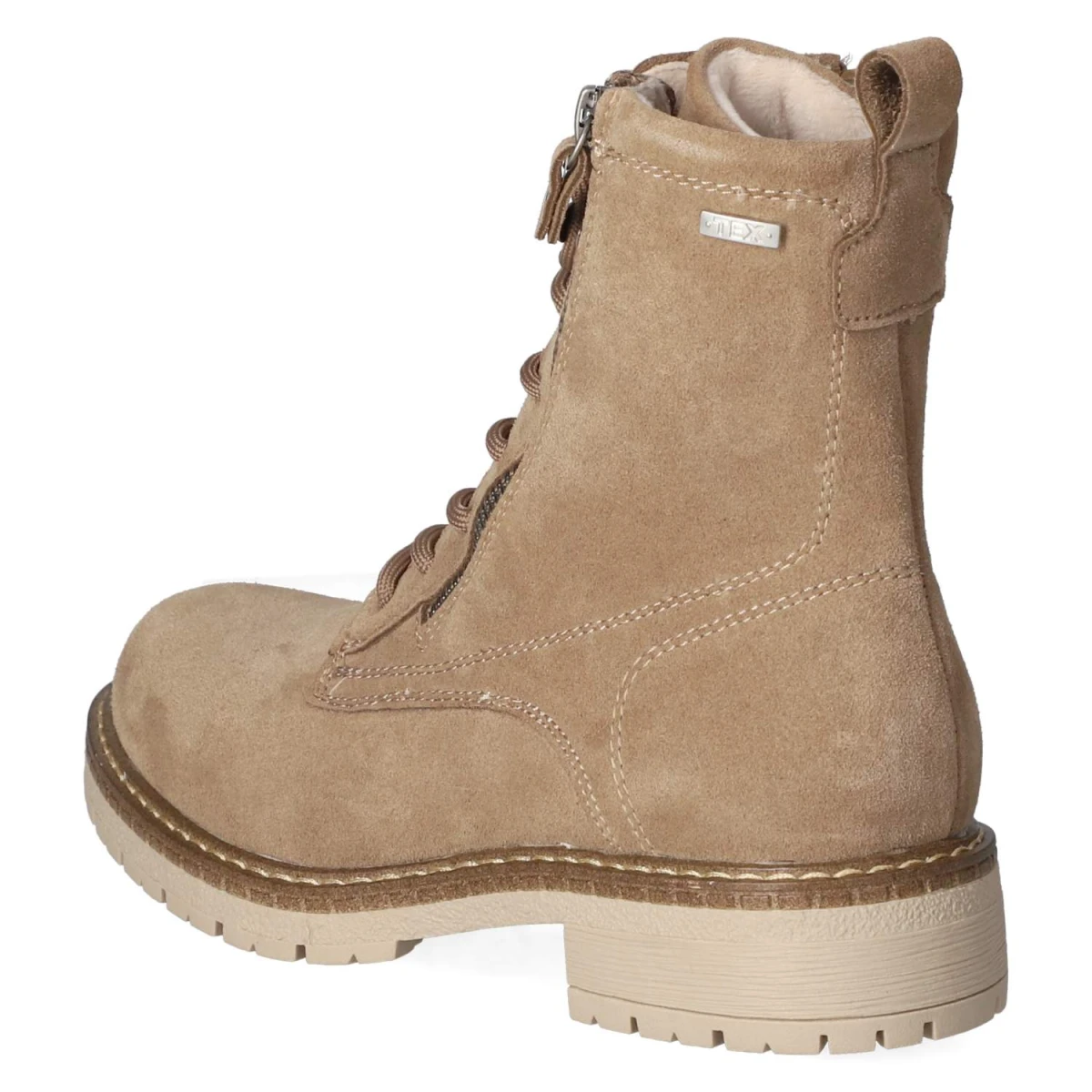 Schnürstiefeletten - taupe