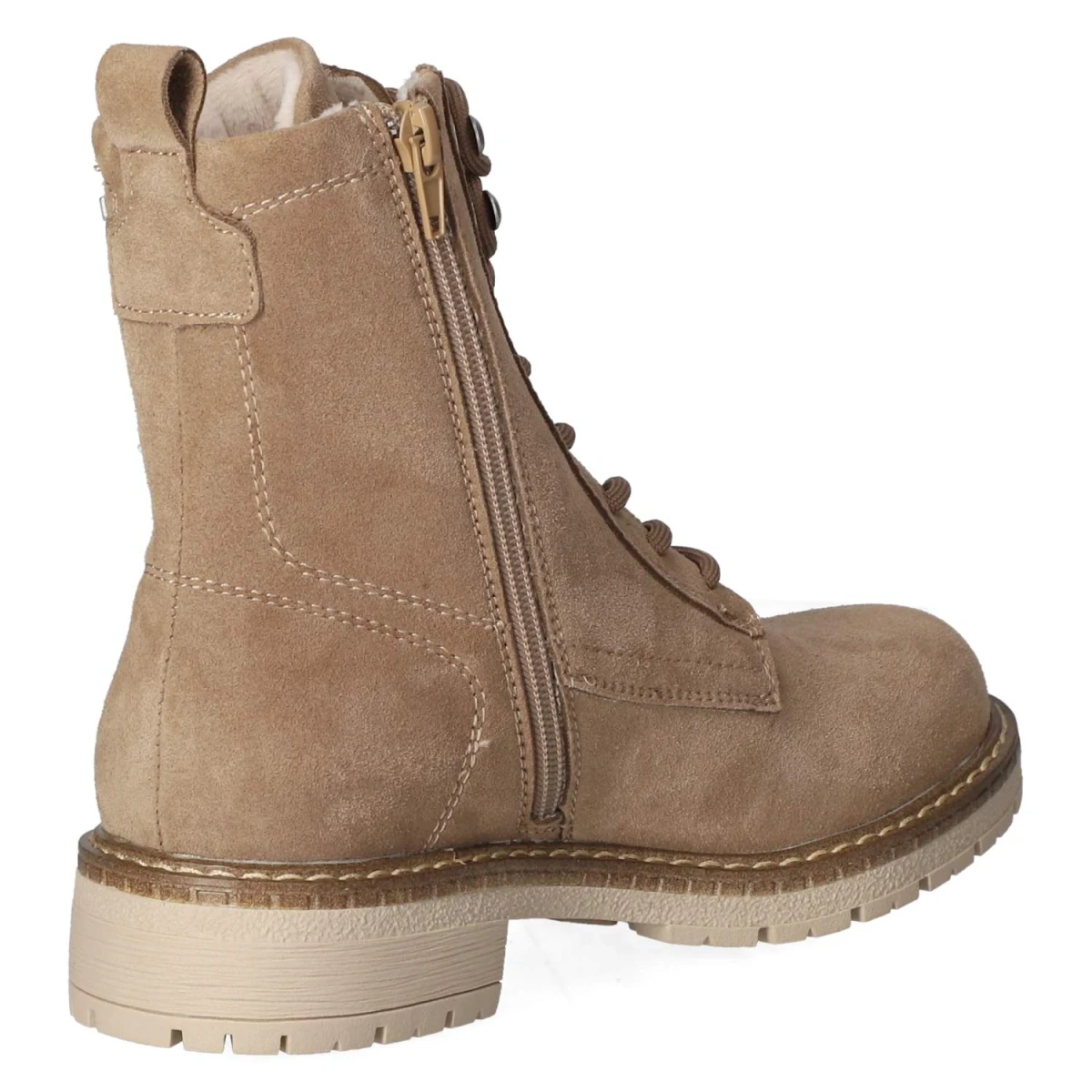 Schnürstiefeletten - taupe
