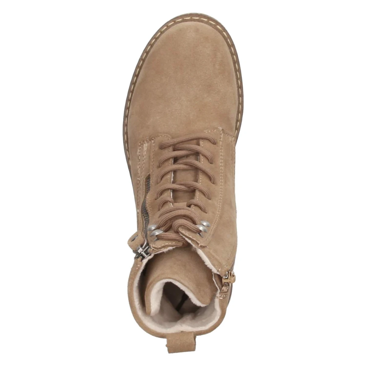 Schnürstiefeletten - taupe