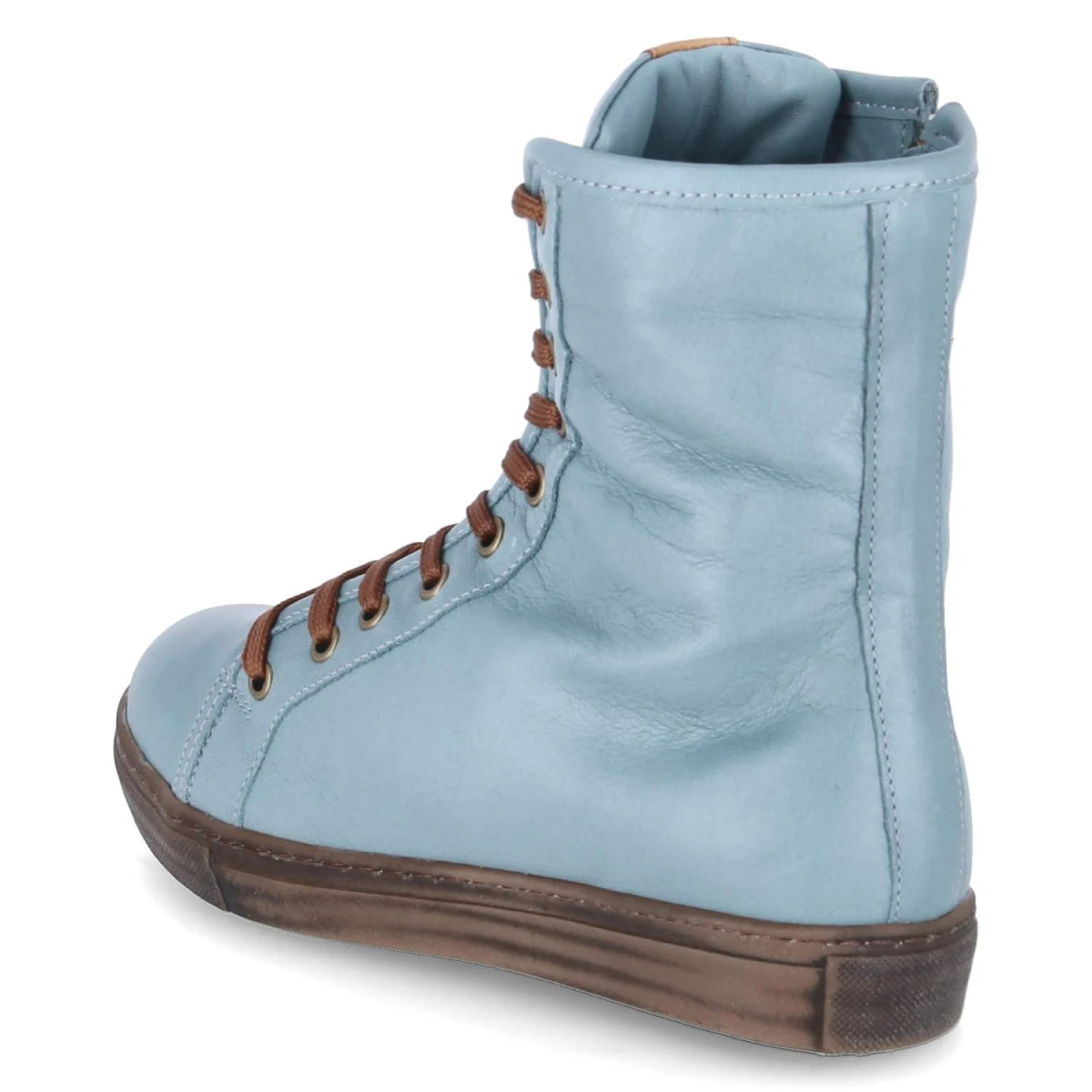 Schnürstiefeletten - petrol/ brandy