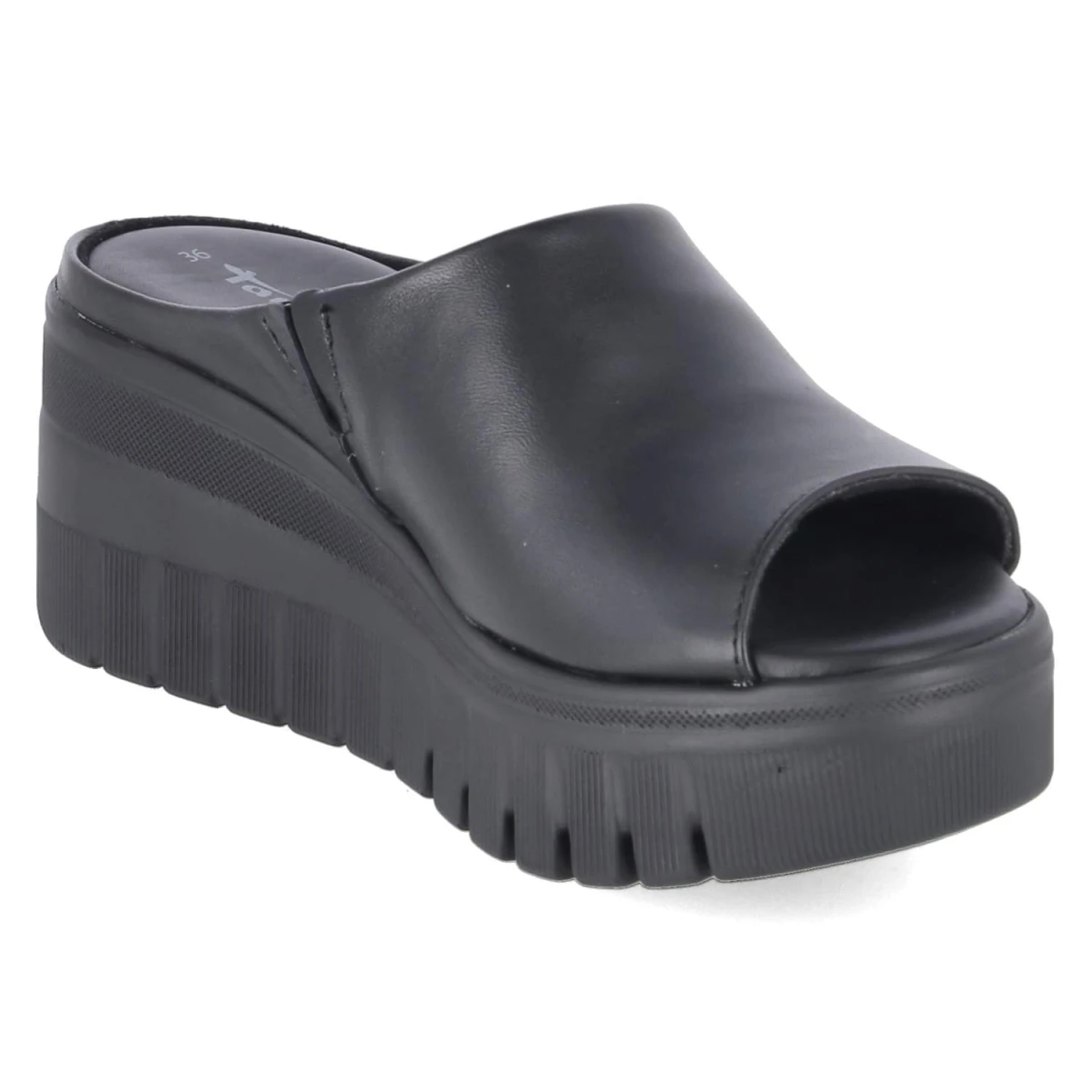 Plateau-Pantoletten - black