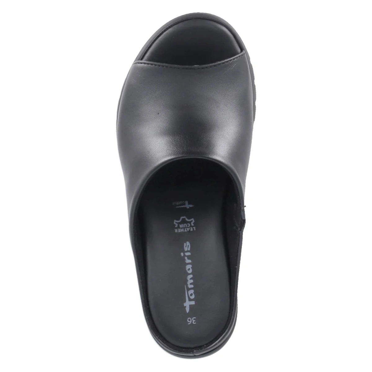 Plateau-Pantoletten - black