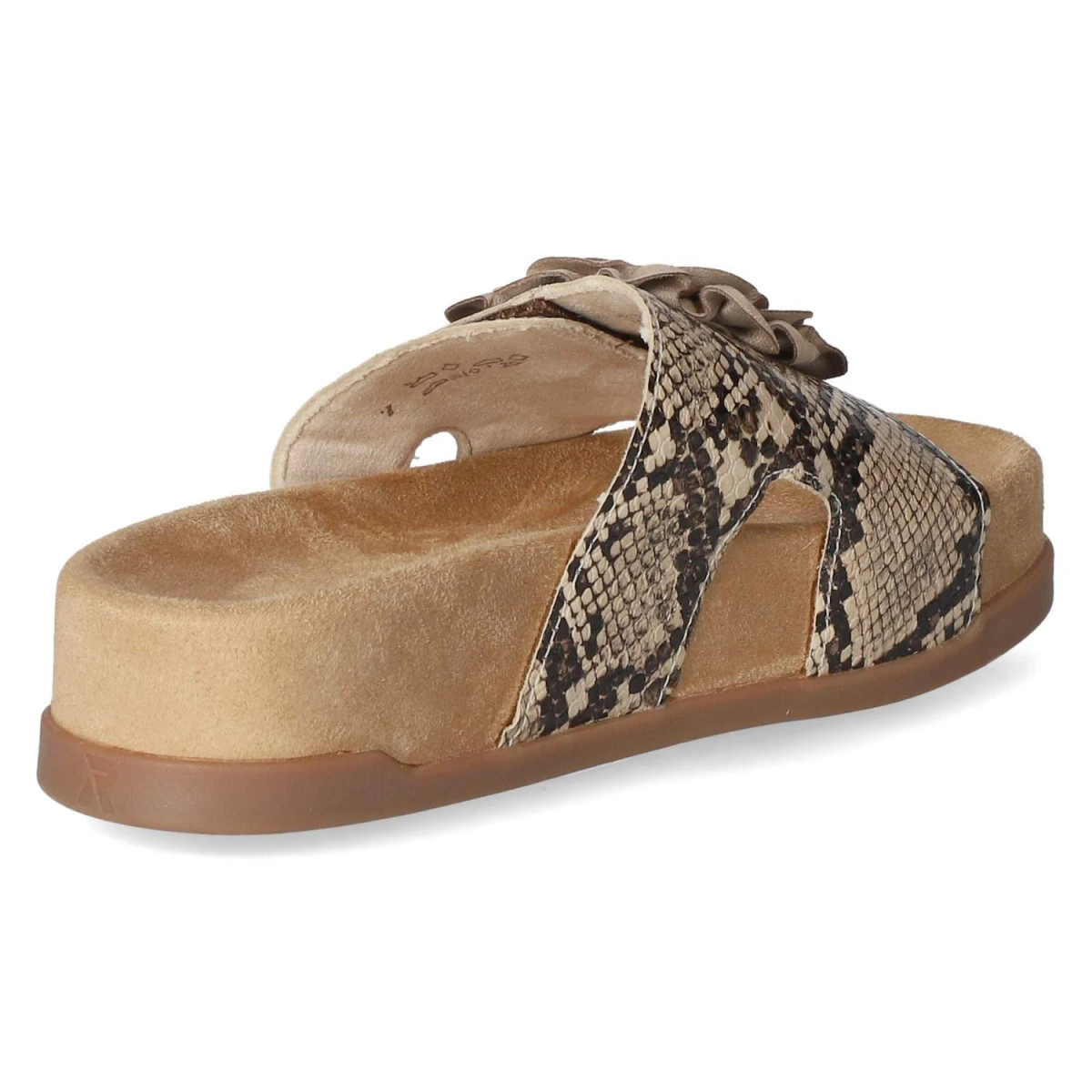 Pantoletten - beige kombi