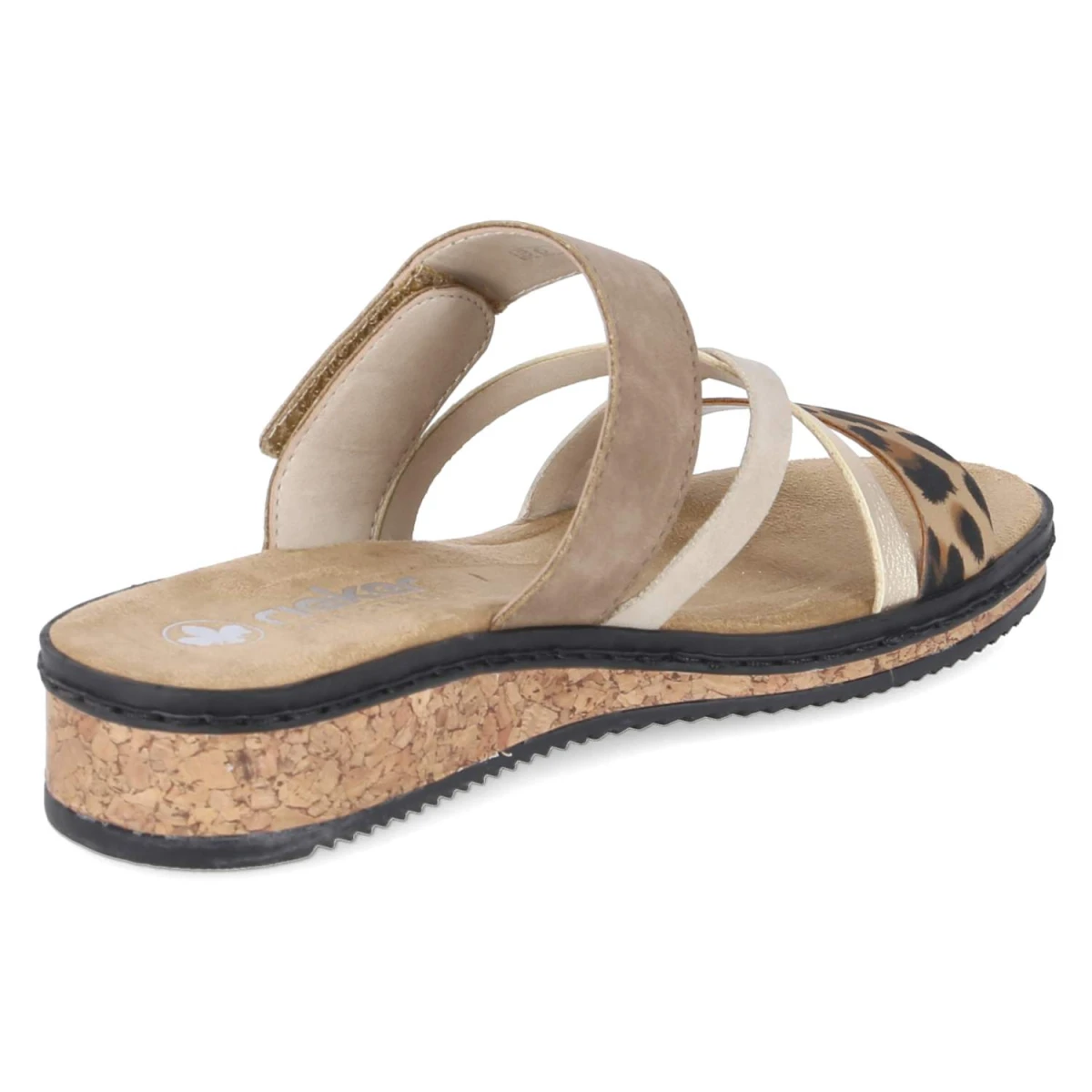 Pantoletten - beige kombi