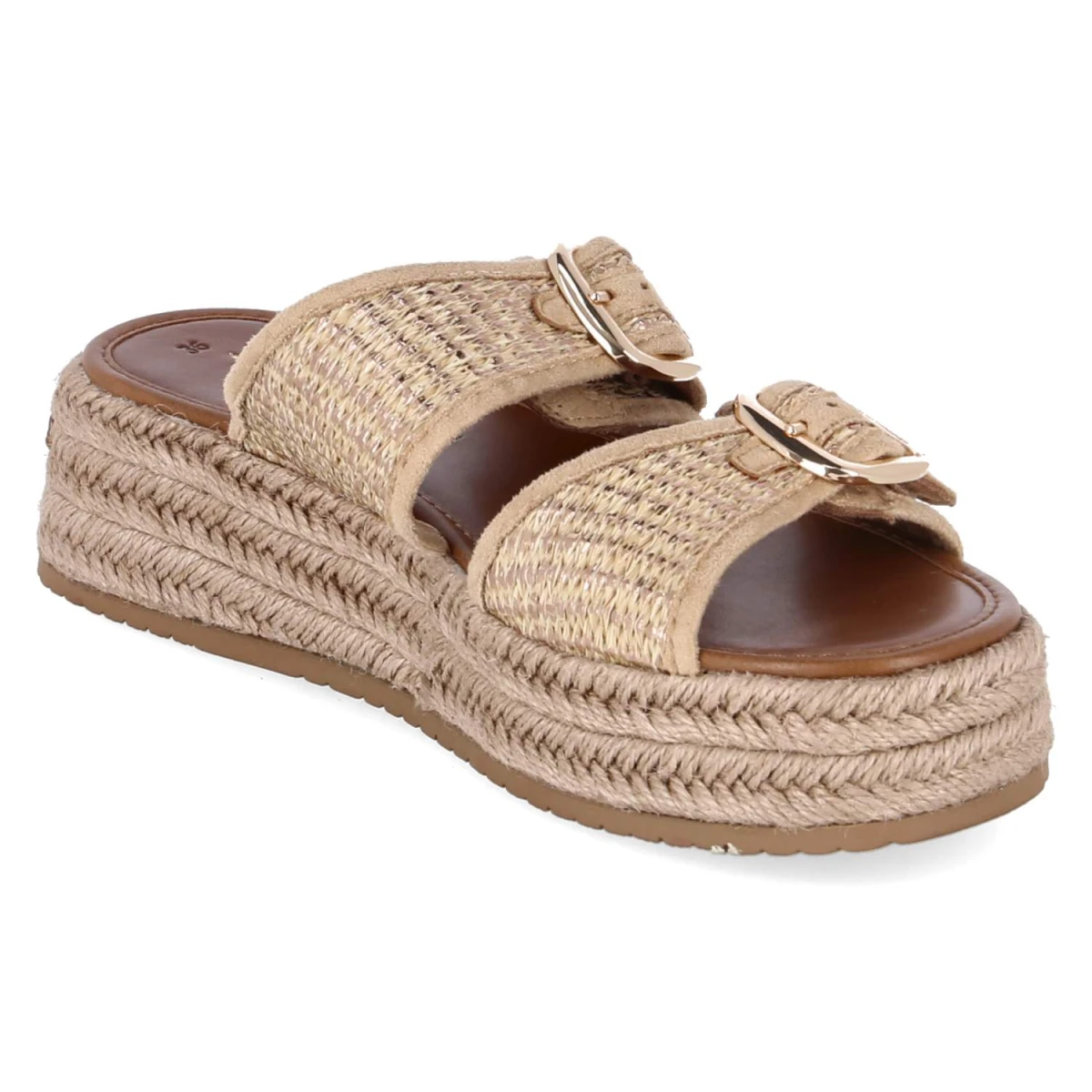 Espadrille-Pantoletten - LIGHT GOLD