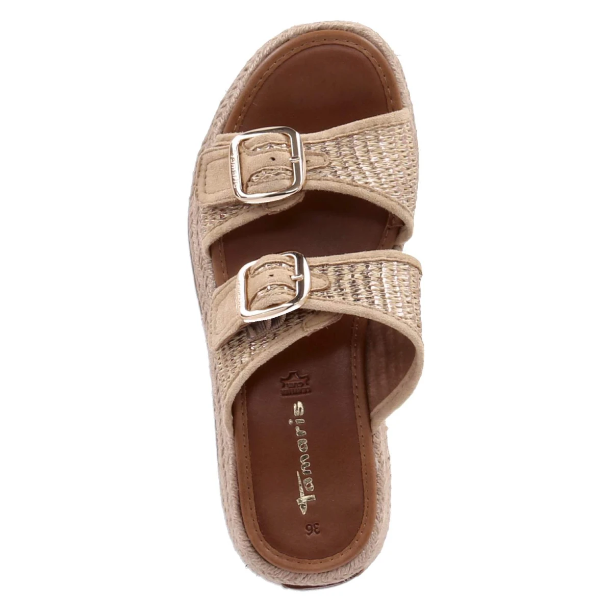 Espadrille-Pantoletten - LIGHT GOLD