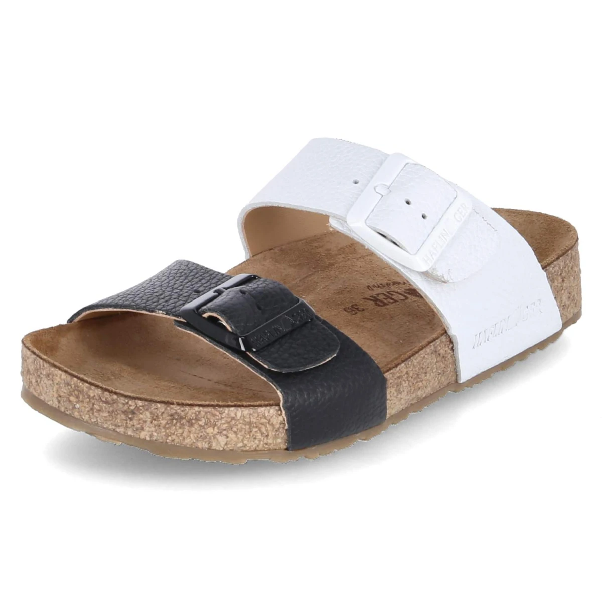 Pantoletten ANDREA - schwarz/ weiss