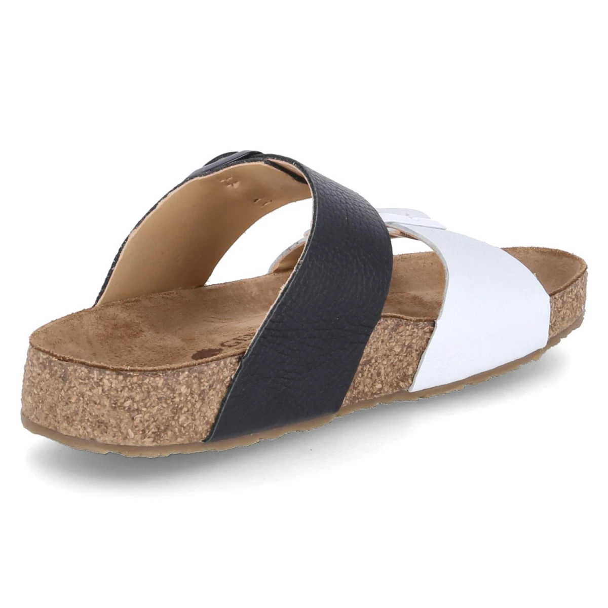 Pantoletten ANDREA - weiss/schwarz