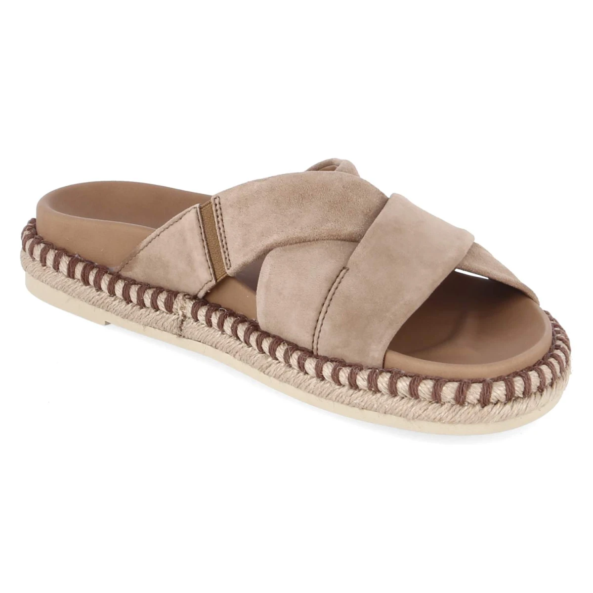 Espadrille-Pantoletten - peanut