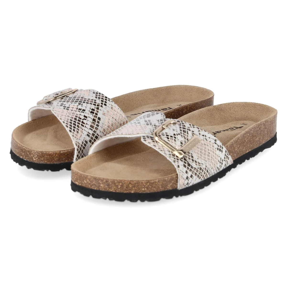 Pantoletten - BEIGE/SNAKE