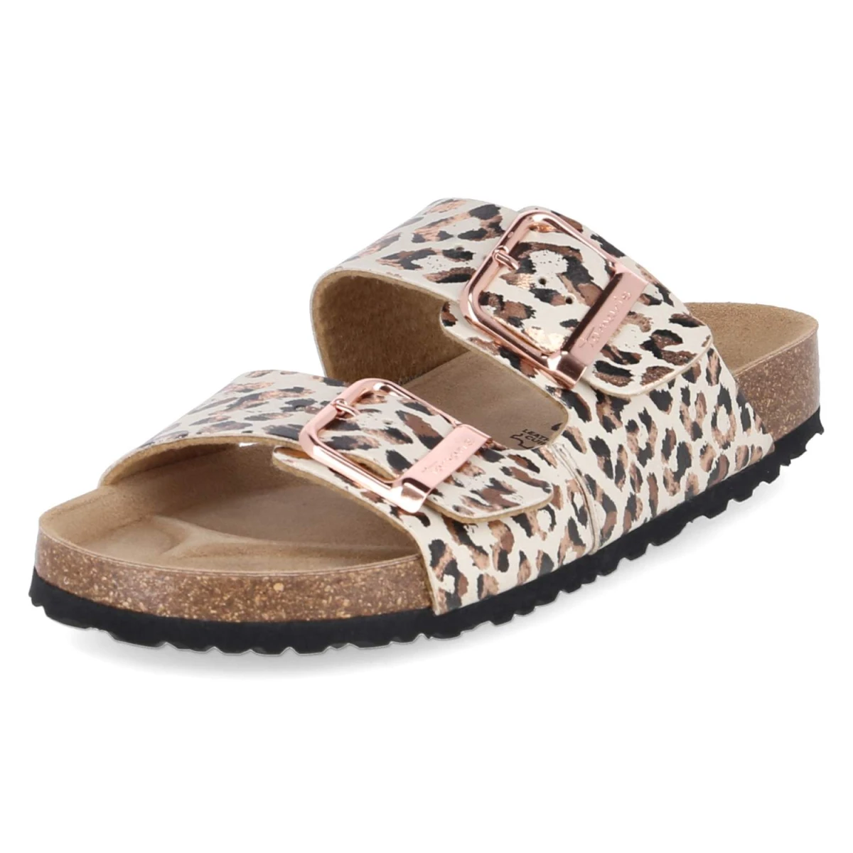Pantoletten - BEIGE/LEOPARD
