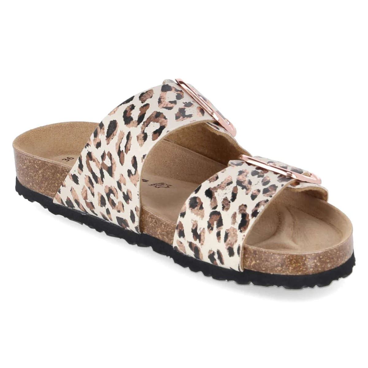 Pantoletten - BEIGE/LEOPARD