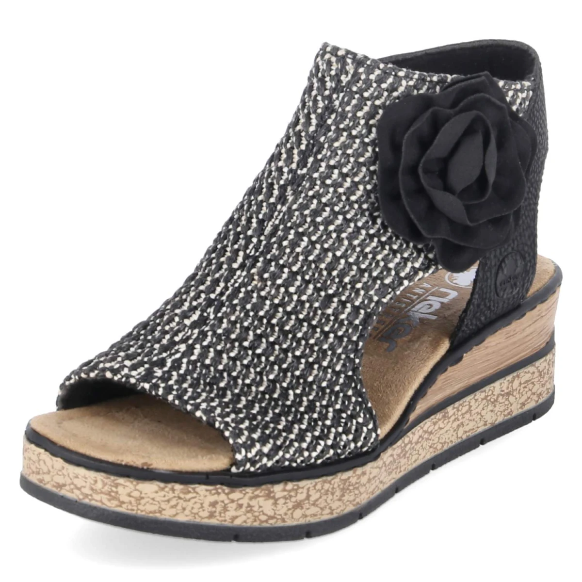 Schaftsandaletten - schwarz-kombi