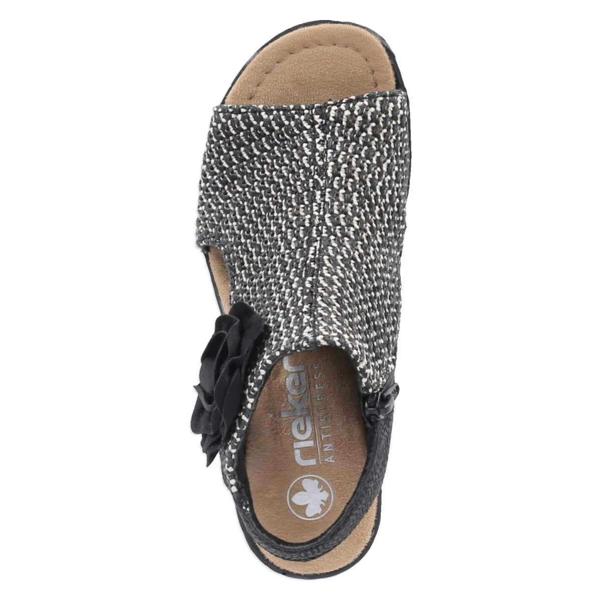 Schaftsandaletten - schwarz-kombi