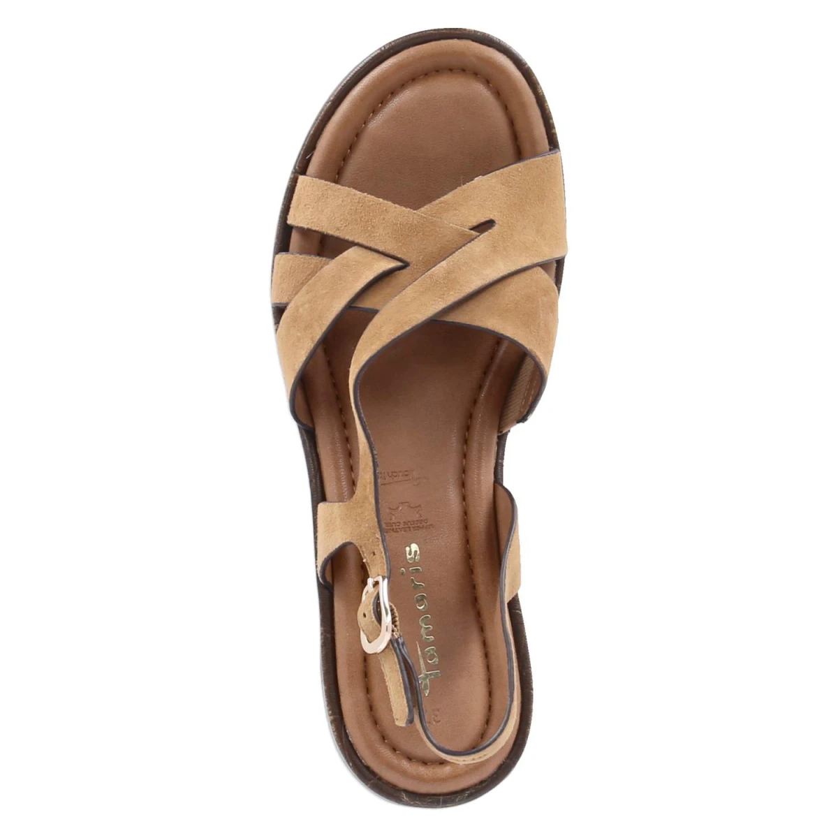 Plateausandalen - cognac