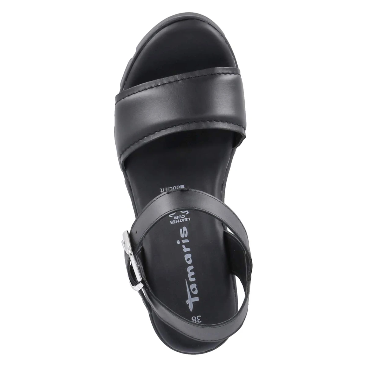 Plateausandalen - BLACK LEATHER