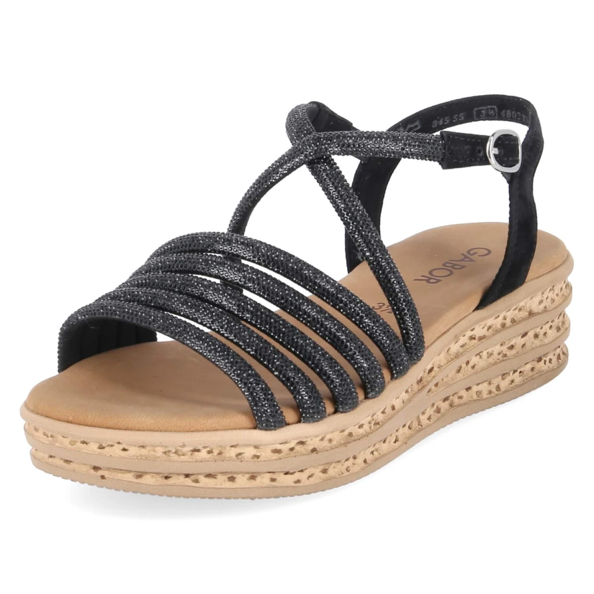 Sandalen - schwarz (S.natur)