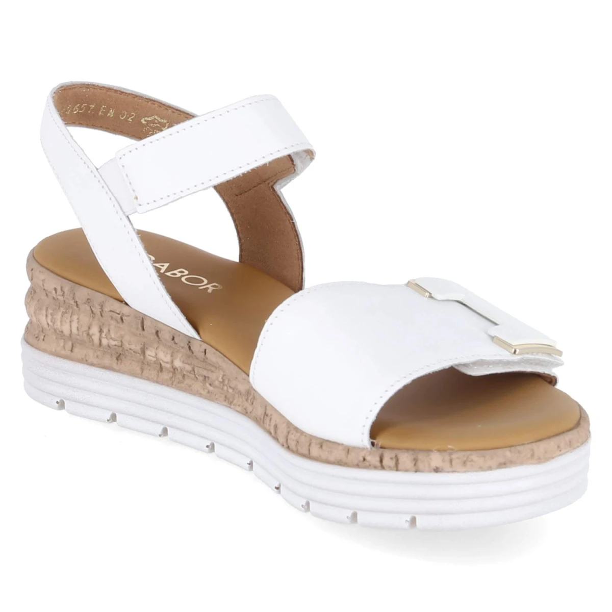 Sandalen - weiss (uni+gold)