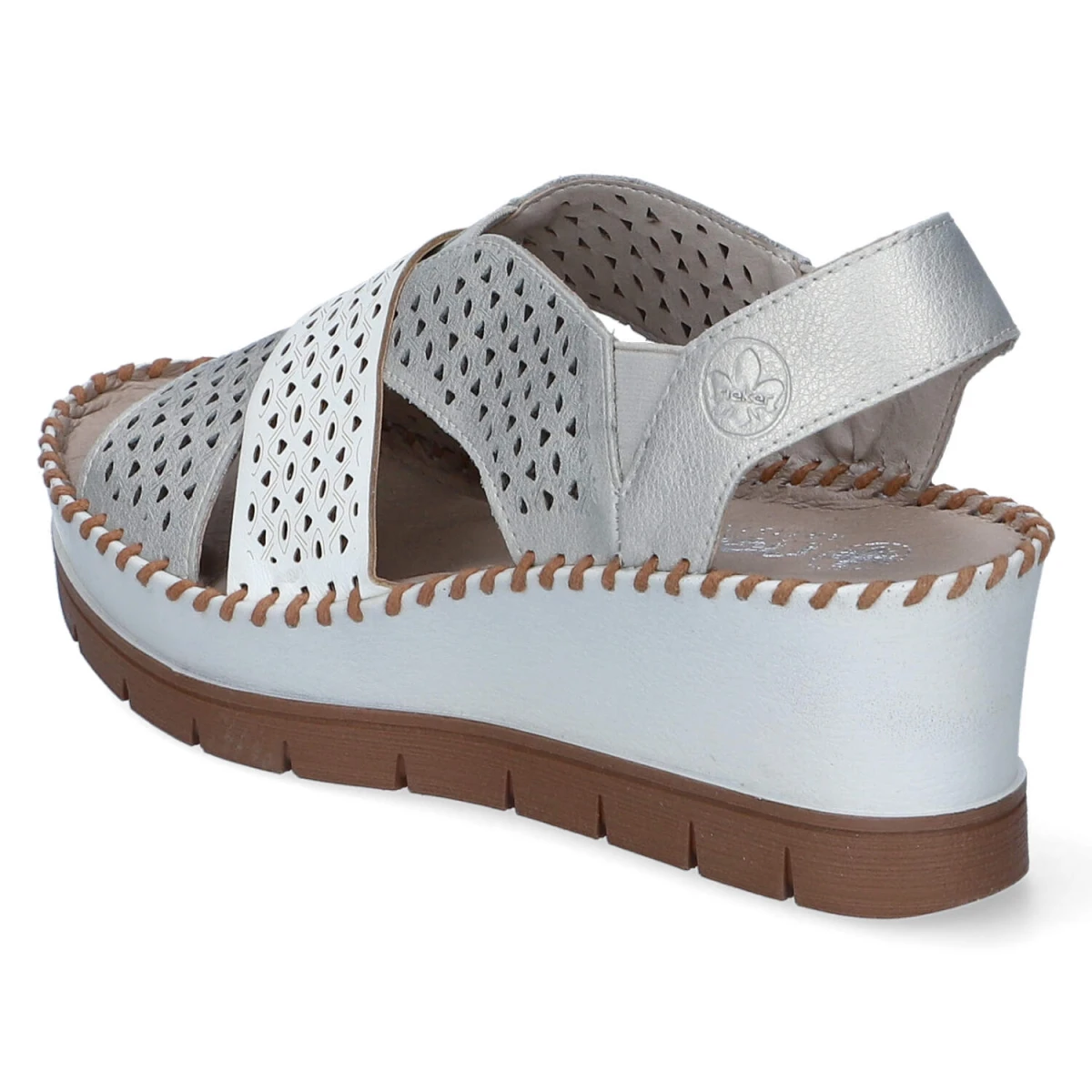 Keilsandaletten - METALLIC