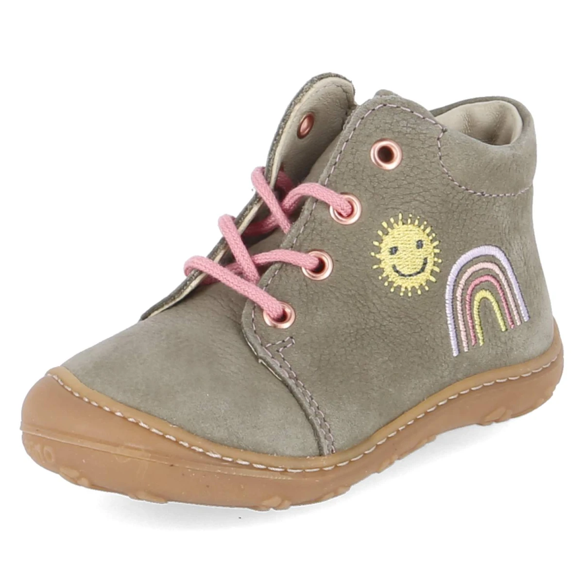 Schnürschuhe MECKI - eukalyptus/Regenbogen