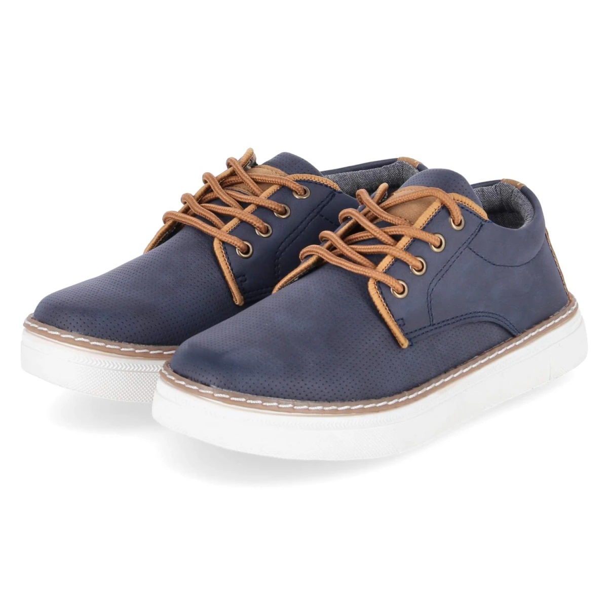 Schnürschuhe - navy/tan/combi