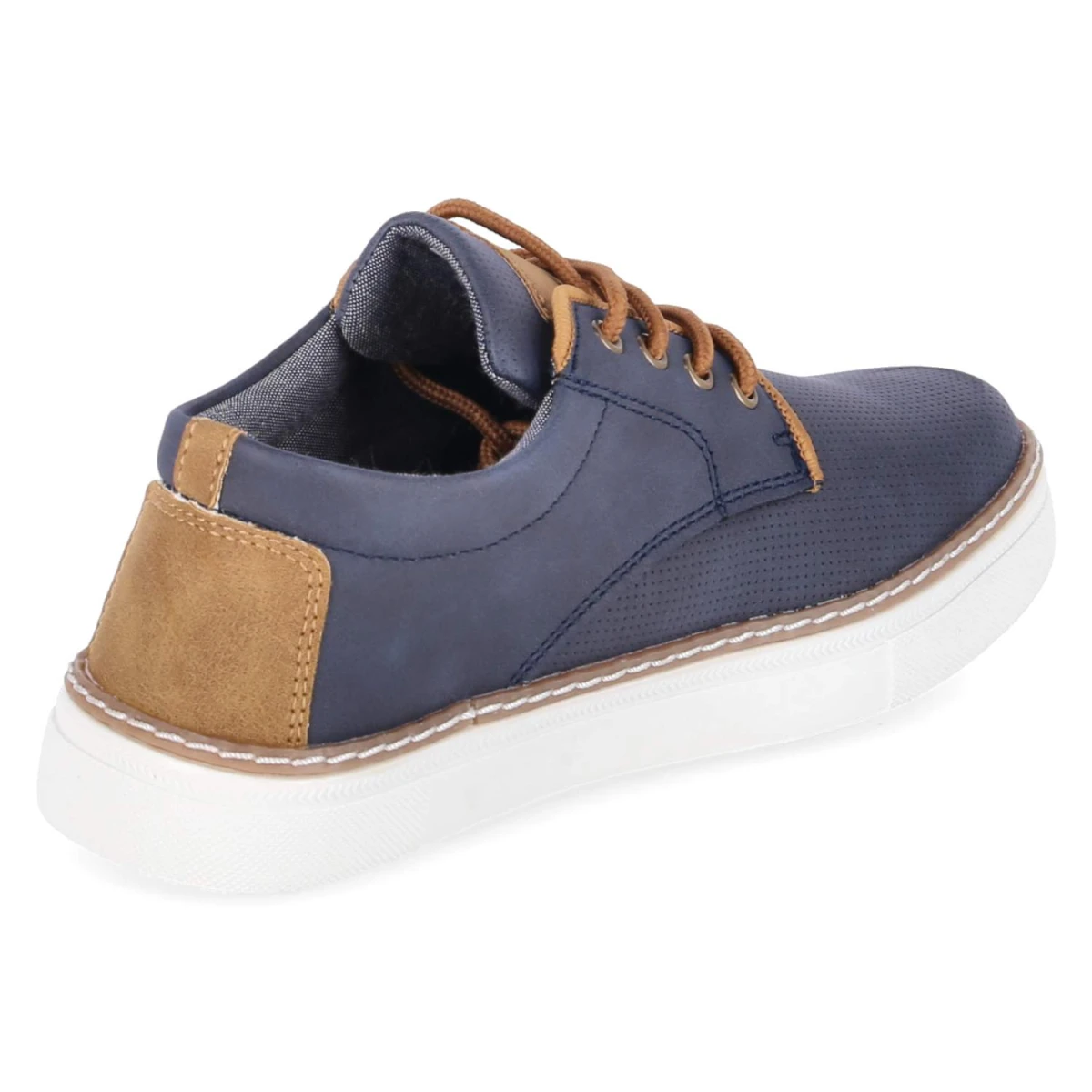 Schnürschuhe - navy/tan/combi