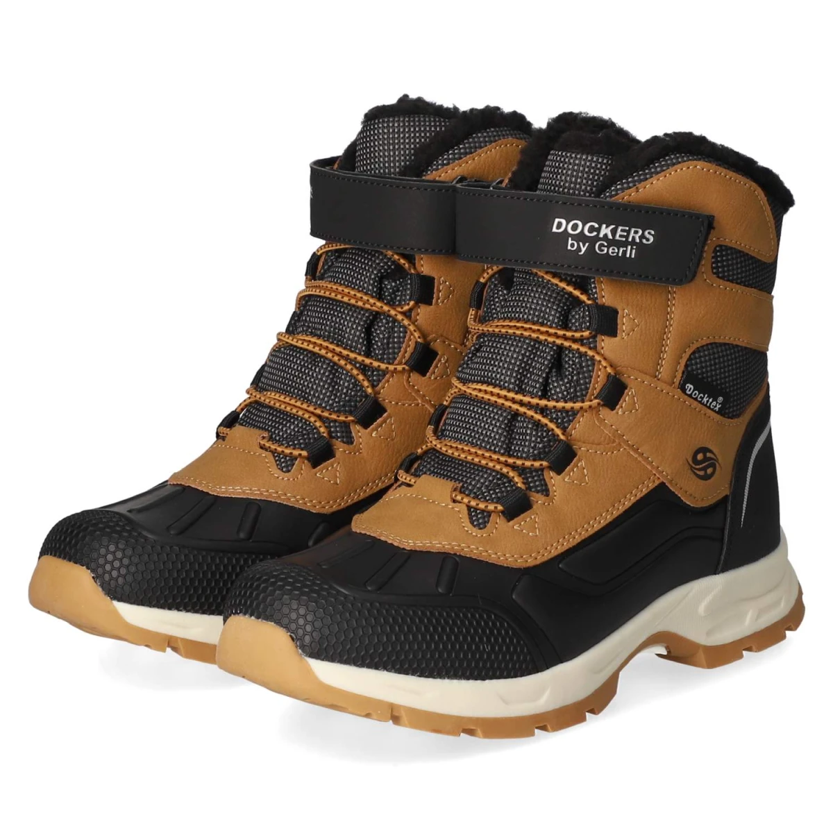 Schneeboots - golden tan/schwarz
