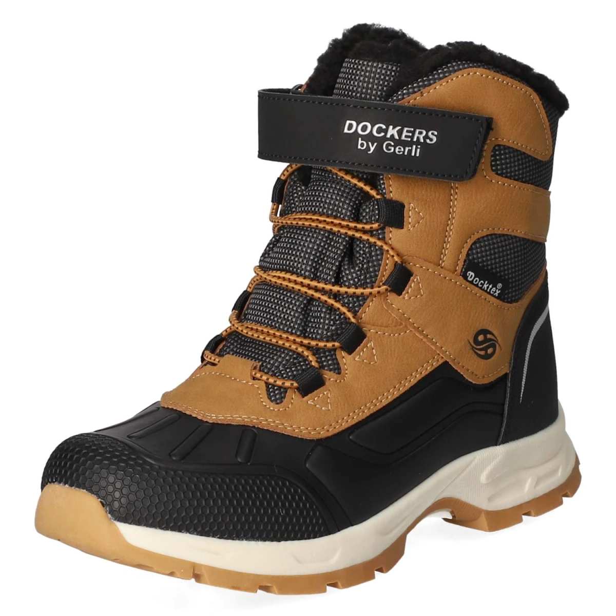 Schneeboots - golden tan/schwarz