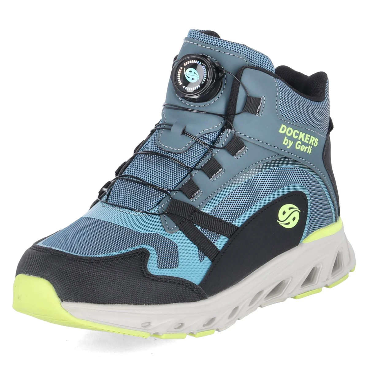 Boots - schwarz/türkis