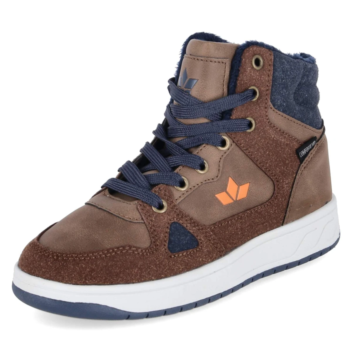 High Sneaker COLDEN - braun/marine/orange