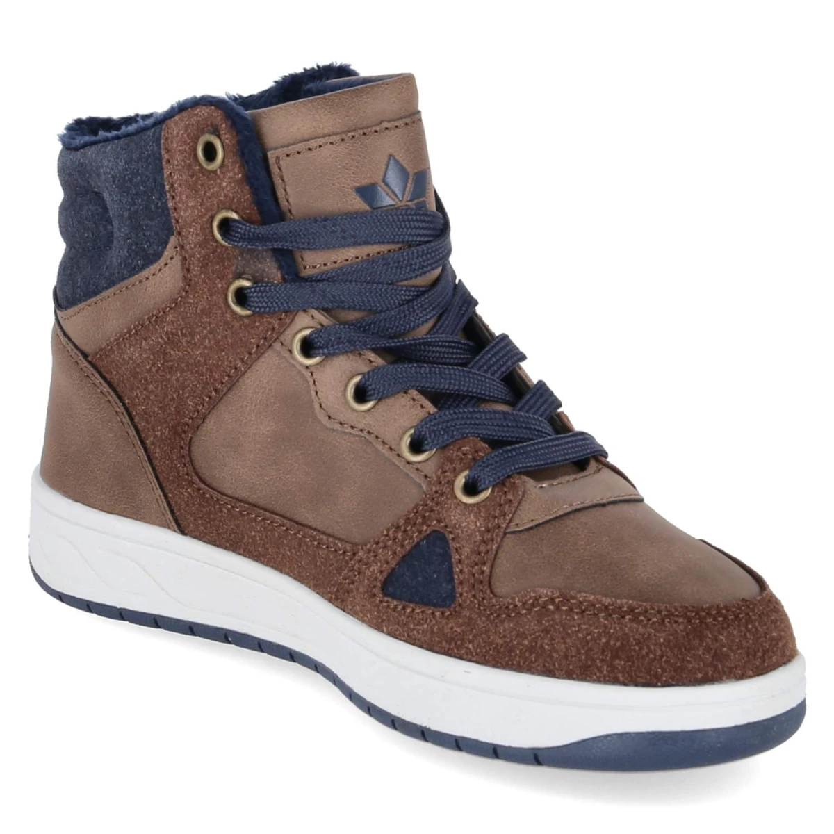 High Sneaker COLDEN - braun/marine/orange