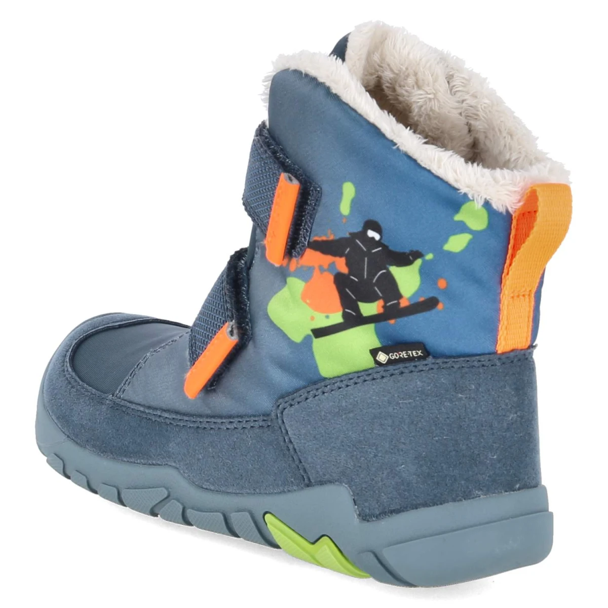 Snowboots TRACE - blau/orange
